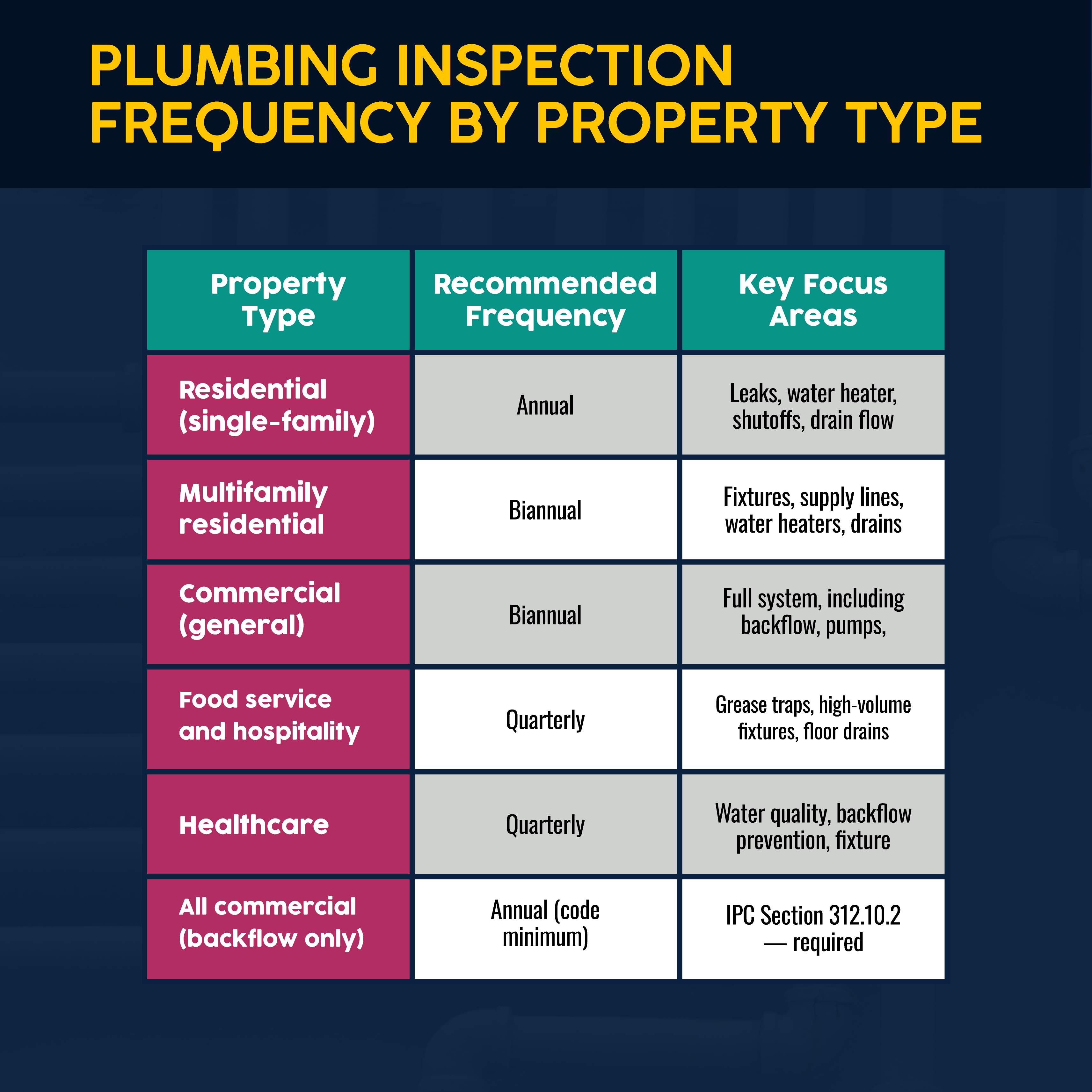 When Should Plumbing Systems Be Inspected and Maintained?